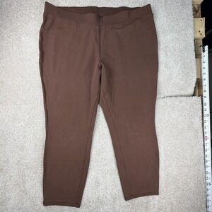 Lisa Rinna Col Size Large Brown Rayon Nylon Spandex Pull On Pants